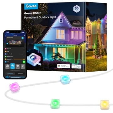 Smart RGBIC Outdoor Lights - 50ft eaves with Alexa