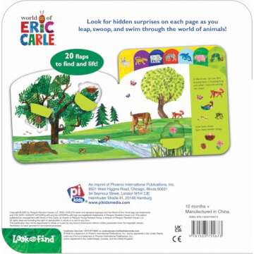 World of Eric Carle, World of Animals - Lift-a-Flap Look and Find Activity Book - PI Kids