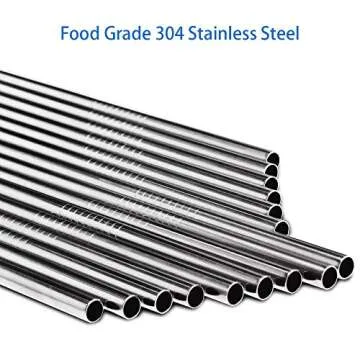 Tomorotec 30 Pack Reusable Metal Straws set