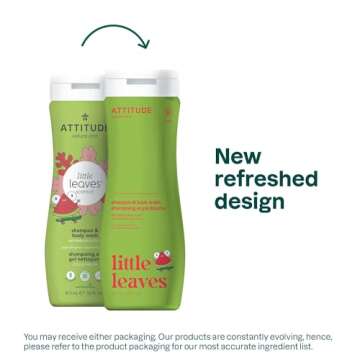 ATTITUDE Shampoo and Body Wash for Kids, EWG Verified, Dermatologically Tested, Plant- and Mineral-Based Ingredients, Vegan and Cruelty-Free, Watermelon and Coco, 16 Fl Oz