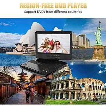 12" Portable DVD Player with Car Charger and Carry Case