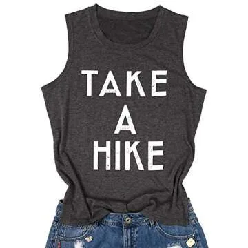 FAYALEQ Take A Hike Tank Top Women Comfortable Summer Shirt