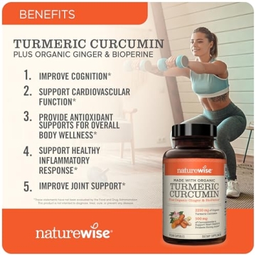 NatureWise Curcumin Turmeric 2250mg Supplement for Joint Health