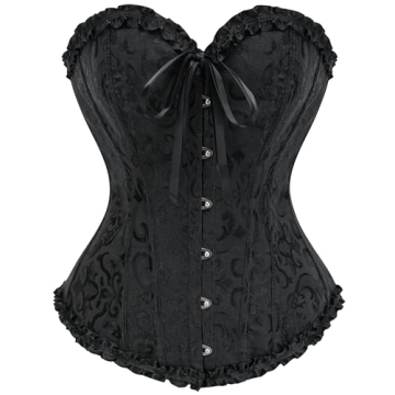 SZIVYSHI Women's Corset Tops - Vintage Lace Bustier Bodysuit