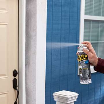 Flex Seal, 14 oz, 2-Pack, White, Stop Leaks Instantly, Waterproof Rubber Spray On Sealant Coating, Perfect for Gutters, Wood, RV, Campers, Roof Repair, Skylights, Windows, and More