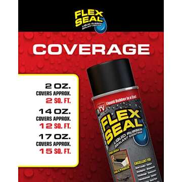 Flex Seal, 14 oz, 2-Pack, White, Stop Leaks Instantly, Waterproof Rubber Spray On Sealant Coating, Perfect for Gutters, Wood, RV, Campers, Roof Repair, Skylights, Windows, and More