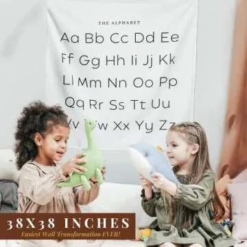 Kiavé ABC Learning Chart for Toddlers Nursery Playroom