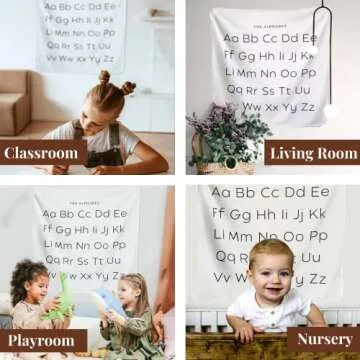 Kiavé ABC Learning Chart for Toddlers Nursery Playroom
