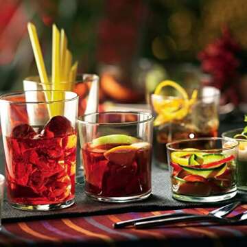 Bormioli Rocco Essential Decor Glassware – Set Of 12 Mini 7.5 Ounce Drinking Glasses For Water, Be...