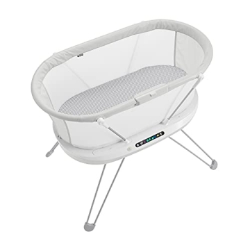 Fisher-Price Baby Bedside Sleeper Luminate Bassinet with Sound Detection plus Customizable Lights Music and Sounds for Newborns 0+ Months
