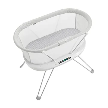 Fisher-Price Baby Bedside Sleeper Luminate Bassinet with Sound Detection plus Customizable Lights Music and Sounds for Newborns 0+ Months