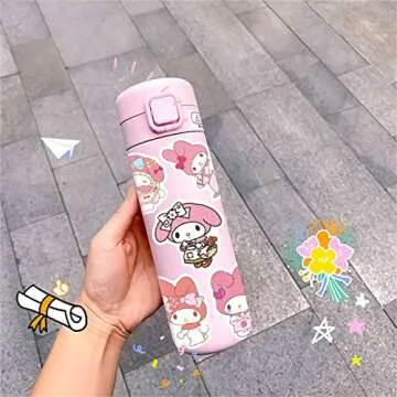 My Cute Melody Stickers Pack 50Pcs, Cannity Cute Kawaii Stickers for Kids Teens Adults Waterproof Vinyl Decals Japanese Anime Stickers for Water Bottles Scrapbook Laptop journaling.