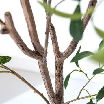 Aritizone Artificial Olive Tree 7FT Tall Fake Olive Tree with Adjustale Branches Artificial Tree for Modern Home Office Living Room Floor Decor Indoor (7FT)