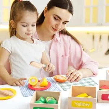 Wooden Play Food Set for Kids – Montessori Cooking Fun