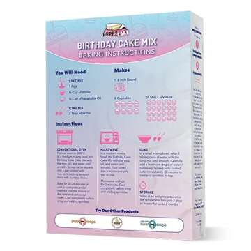 Dog Birthday Cake Mix 6 Flavors - Cake Mix for Dogs, Icing Mix, Bake or Microwave, Made in USA, All ...