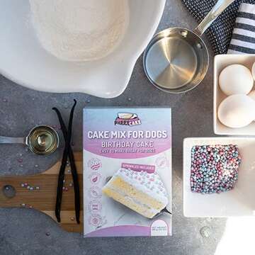 Dog Birthday Cake Mix 6 Flavors - Cake Mix for Dogs, Icing Mix, Bake or Microwave, Made in USA, All Natural Fluffy & Moist Dog Cake by Puppy Cake Mix