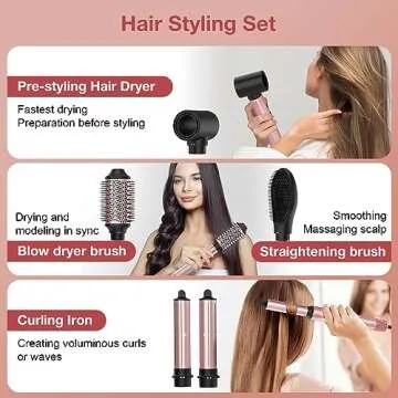 Brightup 4-in-1 Air Styler: Fast Drying and Curling Tool