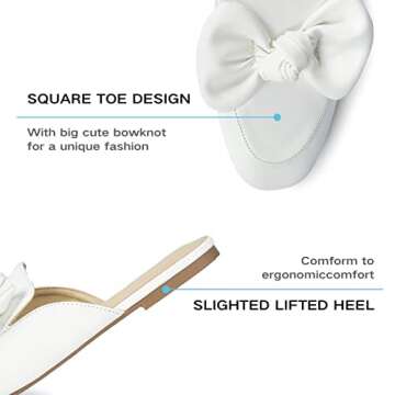 Chic Samilor Women's Backless Mules with Bow Design