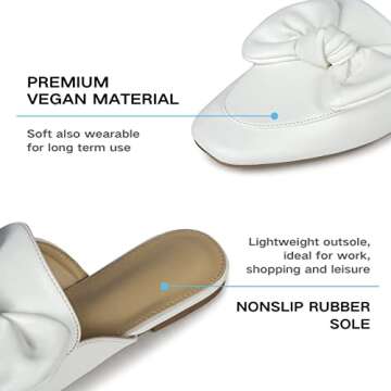 Chic Samilor Women's Backless Mules with Bow Design