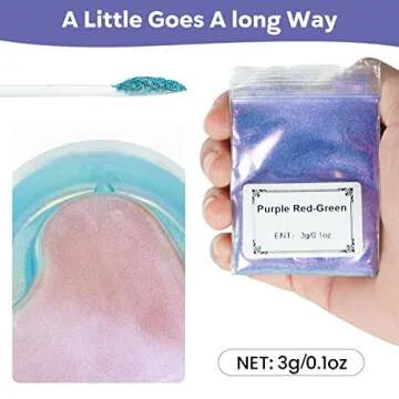 CHEAPART Chameleon Mica Powder 4 Colors Shift Pigment Powder Shimmer Holographic Mica Powder Chrome Epoxy Resin Tumbler Nail Art Polymer Clay Slime Makeup Acrylic Paint