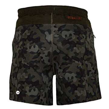 Meripex Apparel Men's Freeballer 6" Athetic Gym Performance Sport Shorts – Perfect for Running, Weightlifting, and Yoga (Large, The Generals)