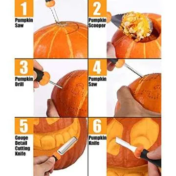 17 PCS Pumpkin Carving Kit for Kids & Adults with Case