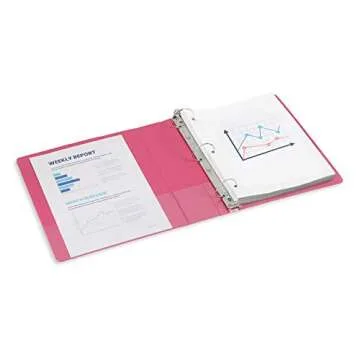 4 Pack 2 Inch 3 Ring Binders, Rugged Design for Home, Office, and School, Designed for of 8.5 Inch x 11 Inch Paper, Purple, White, Aqua Blue, Pink, 4 Binder Assorted Pack, Made in USA