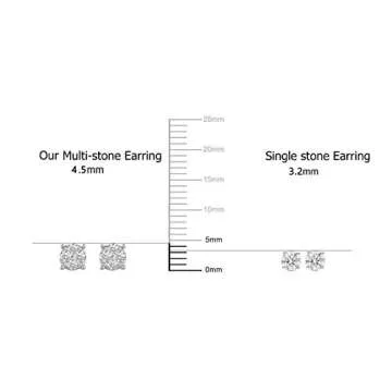 1/4Ct Women Round Diamond Stud Earrings Set In Sterling Silver