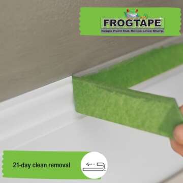 Frog Tape Green Masking Tape for Sharp Lines & No Bleed