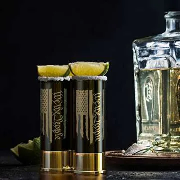 Old Southern Brass 12 Gauge Shot Glasses Set of 4