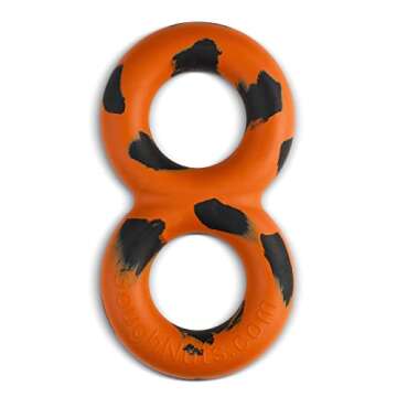 Goughnuts — Dog Toys for Aggressive Chewers | Virtually Indestructible Pull Toy for Breeds Such as Pit Bulls and German Shepherds | Heavy Duty Tug Dog Toy | Medium | Orange