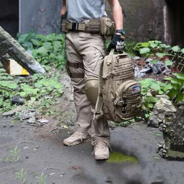 CARWORNIC Gear Men's Hiking Tactical Pants Lightweight Cotton Outdoor Military Combat Cargo Trousers (32W x 30L, Navy Blue)