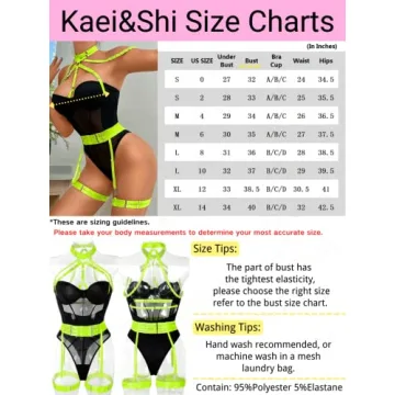 Kaei&Shi Sexy Corset Bodysuit for Women in X-Large