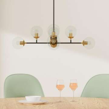 Fulesi 8-Light Glass Globe Chandelier for Modern Spaces