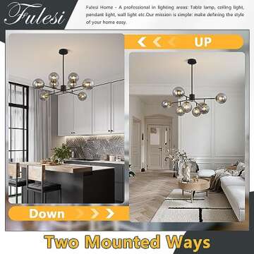 Fulesi 8-Light Glass Globe Chandelier for Modern Spaces