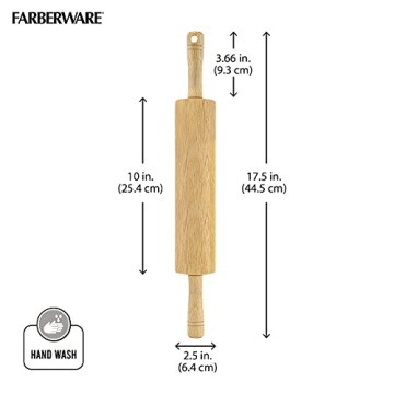 Farberware Classic Wood Rolling Pin 17.75-Inch