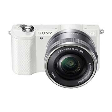 Sony Alpha a5000 Mirrorless Digital Camera with 16-50mm OSS Lens (White)