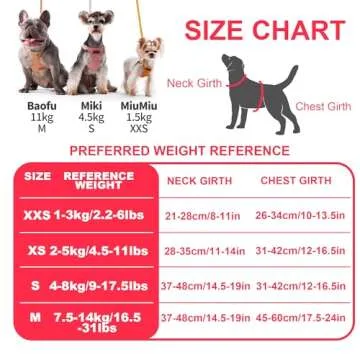 Puppytie No Pull Dog Harness with Multifunction Dog Leash,Soft Adjustable No Choke Escape Proof Pet Harness Vest for Medium Dogs or Large Dogs,Pink,M