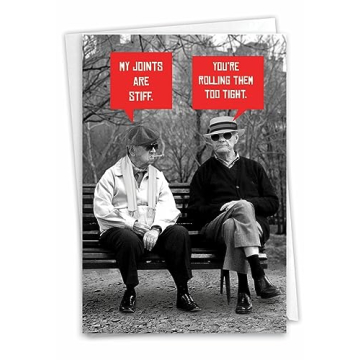NobleWorks Funny Birthday Card for Men - Hilarious Stiff Joints Humor