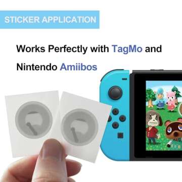 THONSEN 30pcs NFC Tags NFC Adhesive Labels NTAG215 NFC Tags 25mm(1 inch)|Compatible with TagMo and All NFC Applications