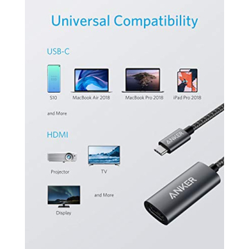 Anker USB C to HDMI Adapter - 4K @60Hz, Aluminum
