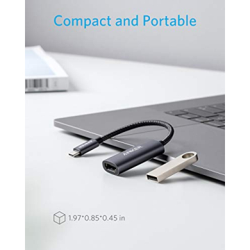 Anker USB C to HDMI Adapter - 4K @60Hz, Aluminum
