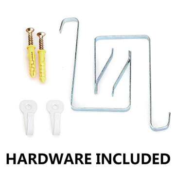 ALYER Wall Hanging Mesh Laundry Hamper,Over the Door Large Storage Bag with Big Metal Rim Opening,Hardware Included (White)