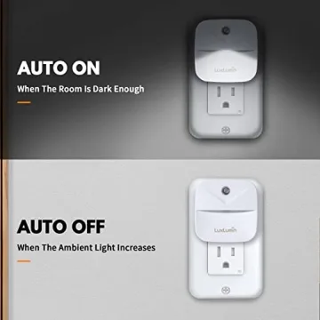 LuxLumin LED Night Light with Auto Sensor - 6 Pack