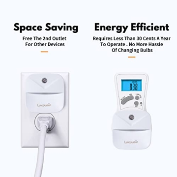 LuxLumin LED Night Light with Auto Sensor - 6 Pack