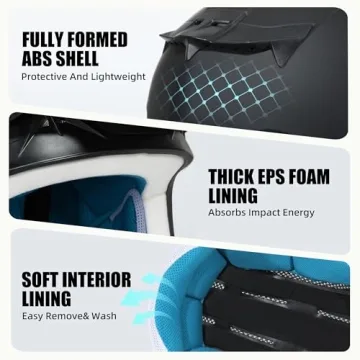 ROOZO Kids Dirt Bike Helmets - Youth Motorcycle Gear with Goggles & Gloves