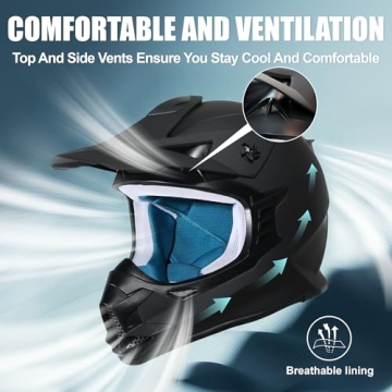 ROOZO Kids Motorcycle Helmet - Safe Full-Face Adventure Gear