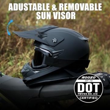 ROOZO Kids Motorcycle Helmet - Safe Full-Face Adventure Gear