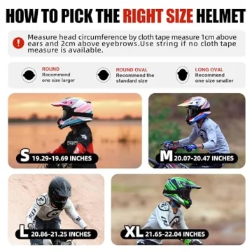ROOZO Kids Motorcycle Helmet - Safe Full-Face Adventure Gear