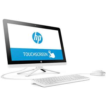 HP 2018 Newest All-in-One 21.5" Full HD IPS Touchscreen Desktop PC, Intel Pentium J3710 Quad-Core Pr...